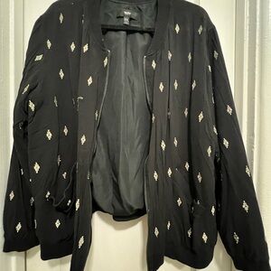 Aztek Gold Embroidered Women's Bomber Jacket